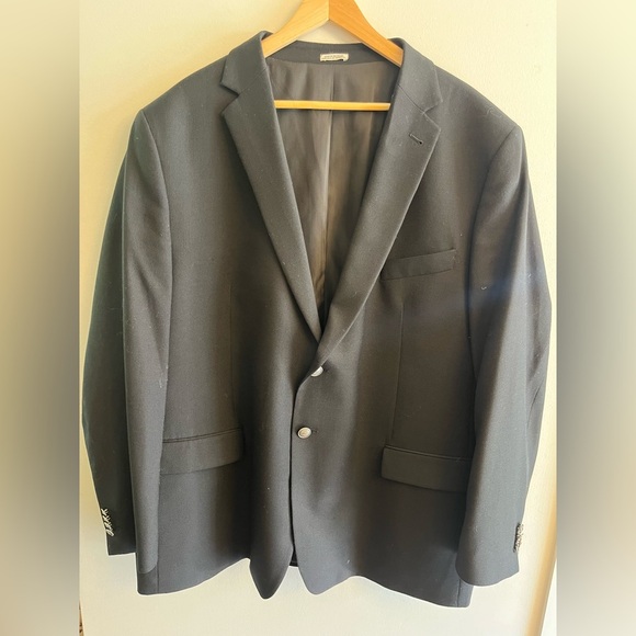 Joseph Abboud Black Blazer 100% Wool 52 Regular - Picture 2 of 10